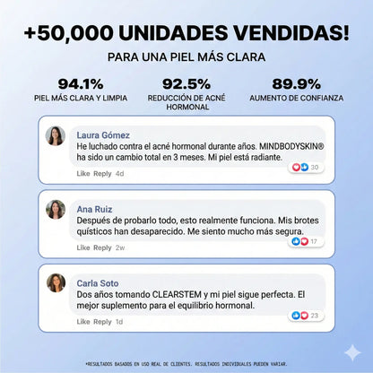 CLEARSTEM® – Fórmula Avanzada para Acné Hormonal y Piel Clara