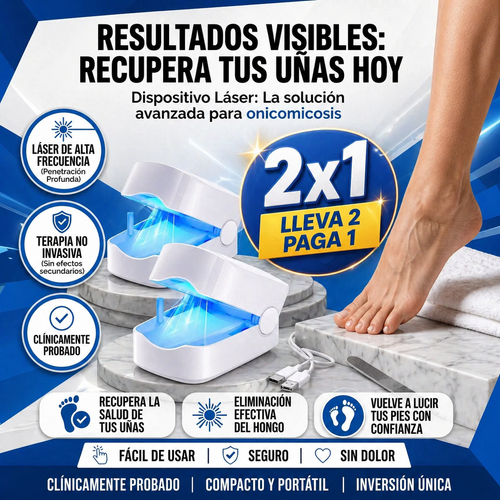 OFERTA ESPECIAL HOY (2x1) NailClear™ – Tratamiento Láser para Hongos