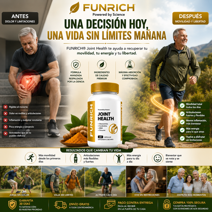 FUNRICH™ JOINT HEALTH - ALIVIO DEL DOLOR DE FORMA DEFINITIVA