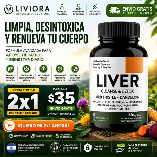 LIVIORA™ 2x1 | Desintoxica tu Cuerpo y Siéntete Ligero