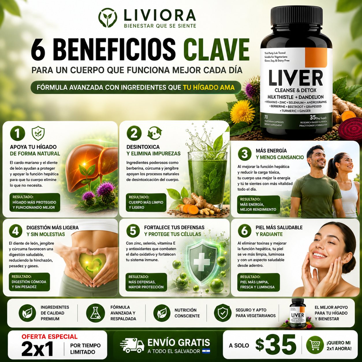 LIVIORA™ 2x1 | Desintoxica tu Cuerpo y Siéntete Ligero