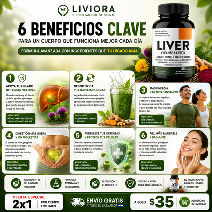LIVIORA™ 2x1 | Desintoxica tu Cuerpo y Siéntete Ligero