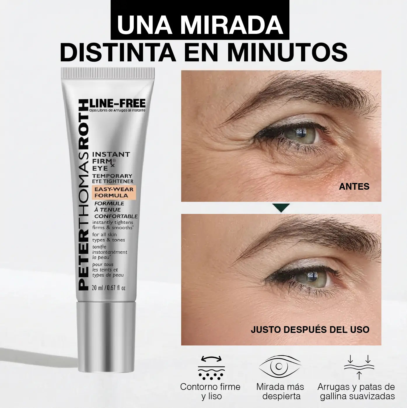 LINE-FREE | TENSOR TEMPORAL + BRUSH GRATIS| OJOS LIBRES DE ARRUGAS AL INSTANTE