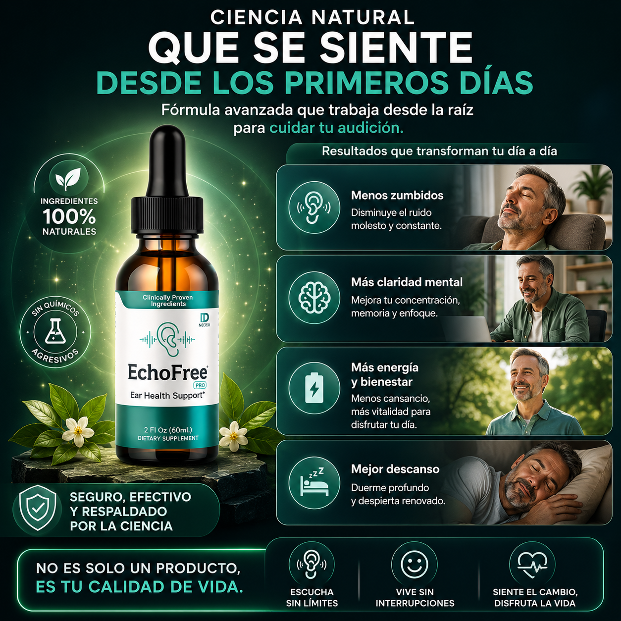 ALIVIO AUDITIVO NATURAL ECHOFREE RÁPIDO